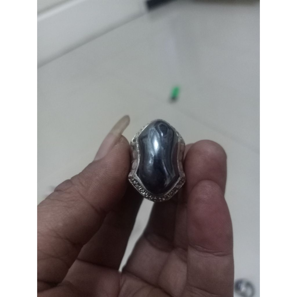 cincin batu badar besi kursani model terompah jari 8 A