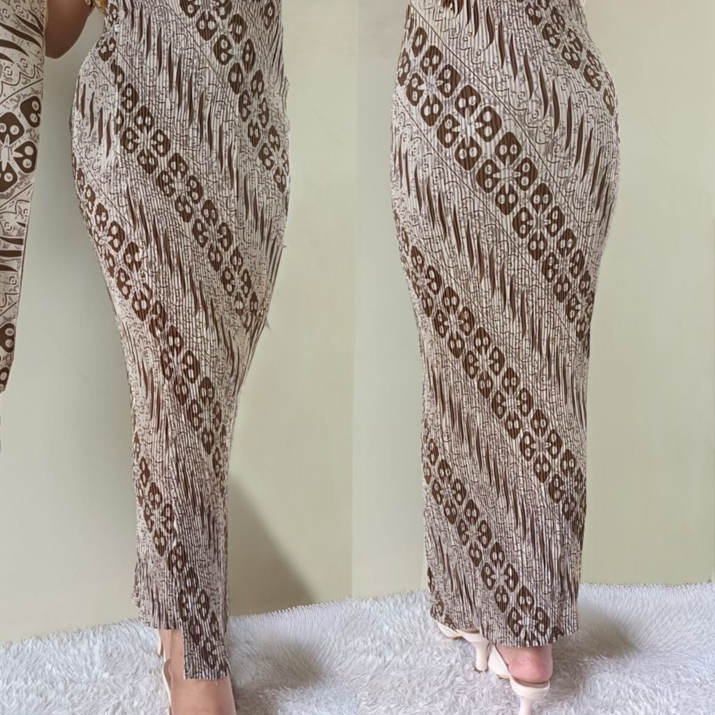Kamen Jadi Set Selendang Bahan plisket tebal strait bawahan tradisional wanita kebaya bali