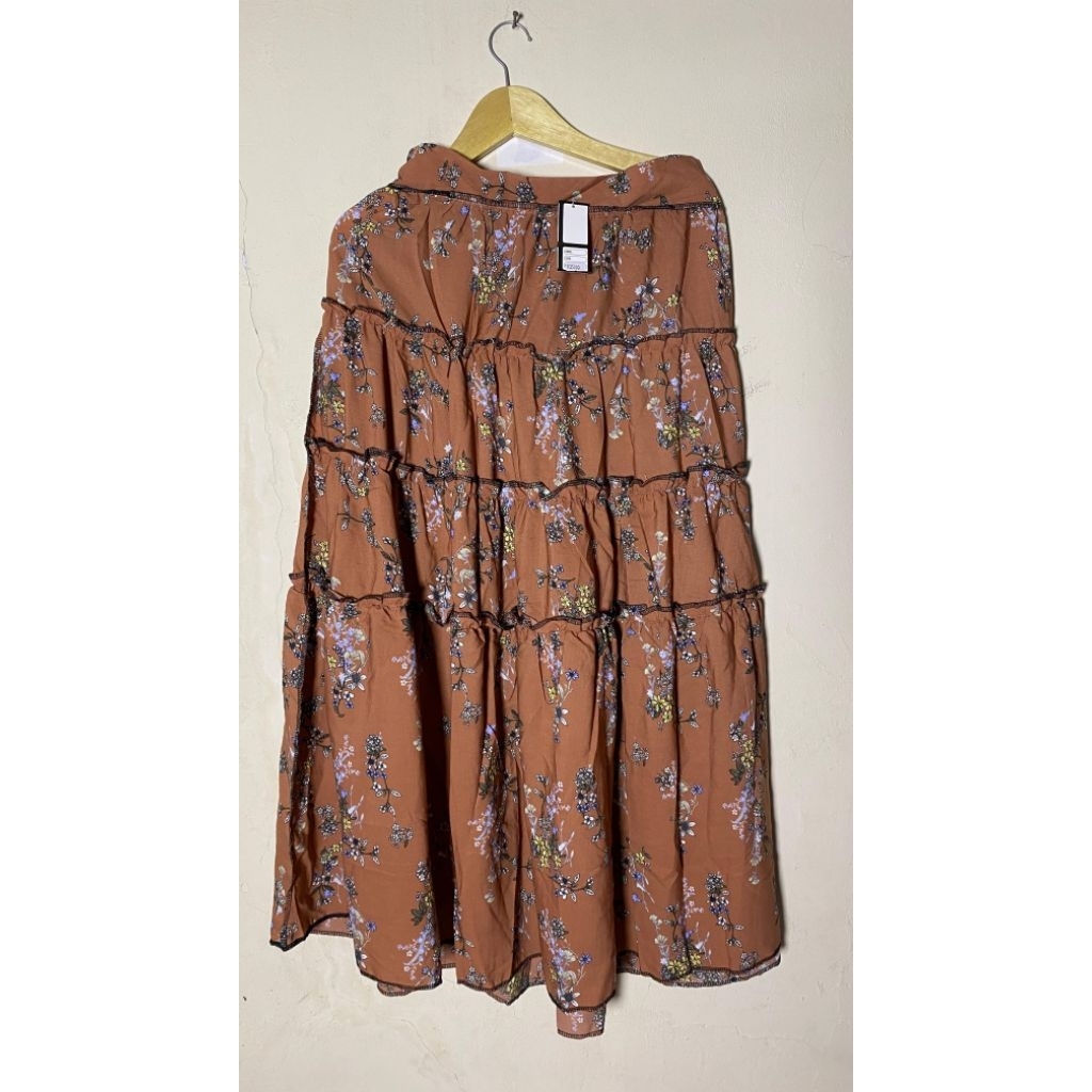 ROK TUTU MOTIF BUNGA (BAHAN KATUN)
