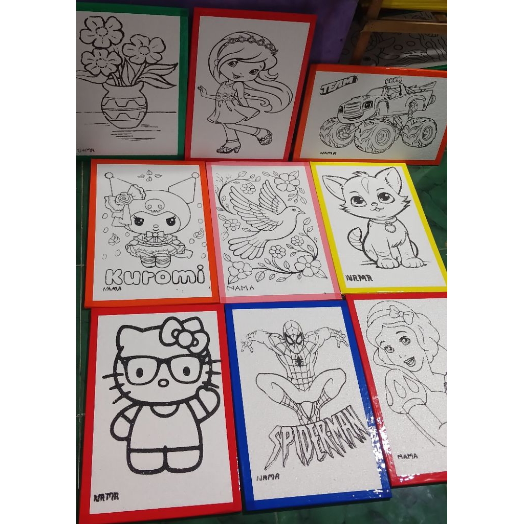 PAKET USAHA 100 PCS STYROFOAM LUKIS ANAK UKURAN 33*50