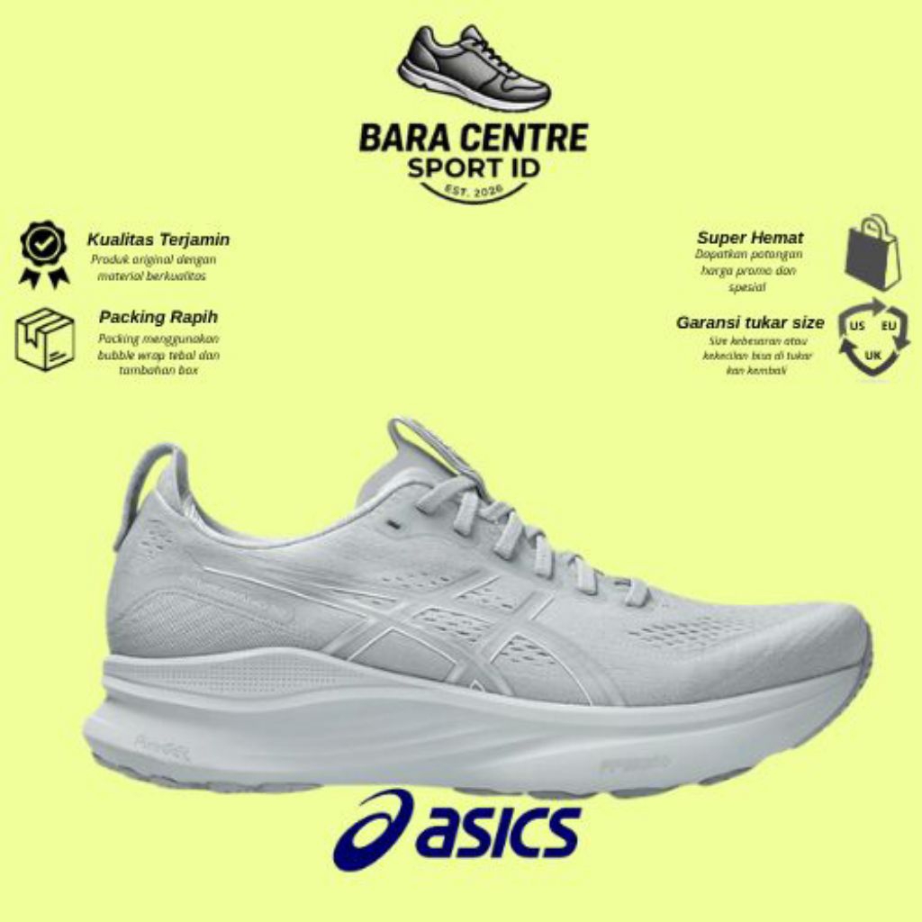 Asics Sepatu Trail Running Gel-Kayano 32 Grey Gravel Running Shoes