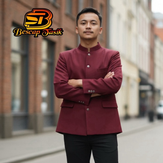Jasko Koko Pria Polos Merah Maroon Premium | Nyaman Dipakai Ibadah & Harian