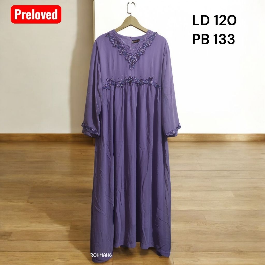 PL/preloved gamis ceruty Payet brand Rara busana LD 120 (minus baca deskripsi)