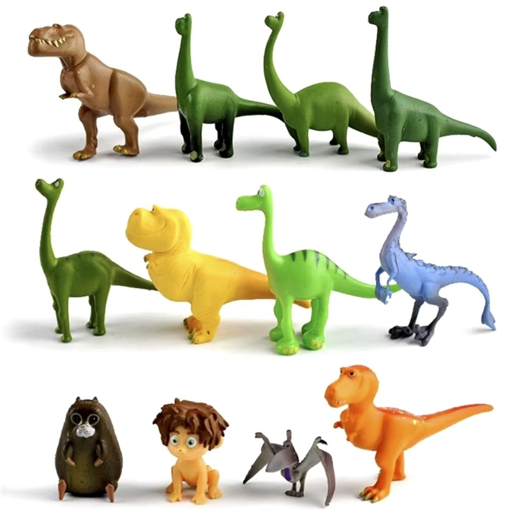Hiasan Kue Ulang Tahun Dinosaurus Set 12 /Pajangan Kue Ulang Tahun Dinosaurus / Dekorasi Kue Ulang T