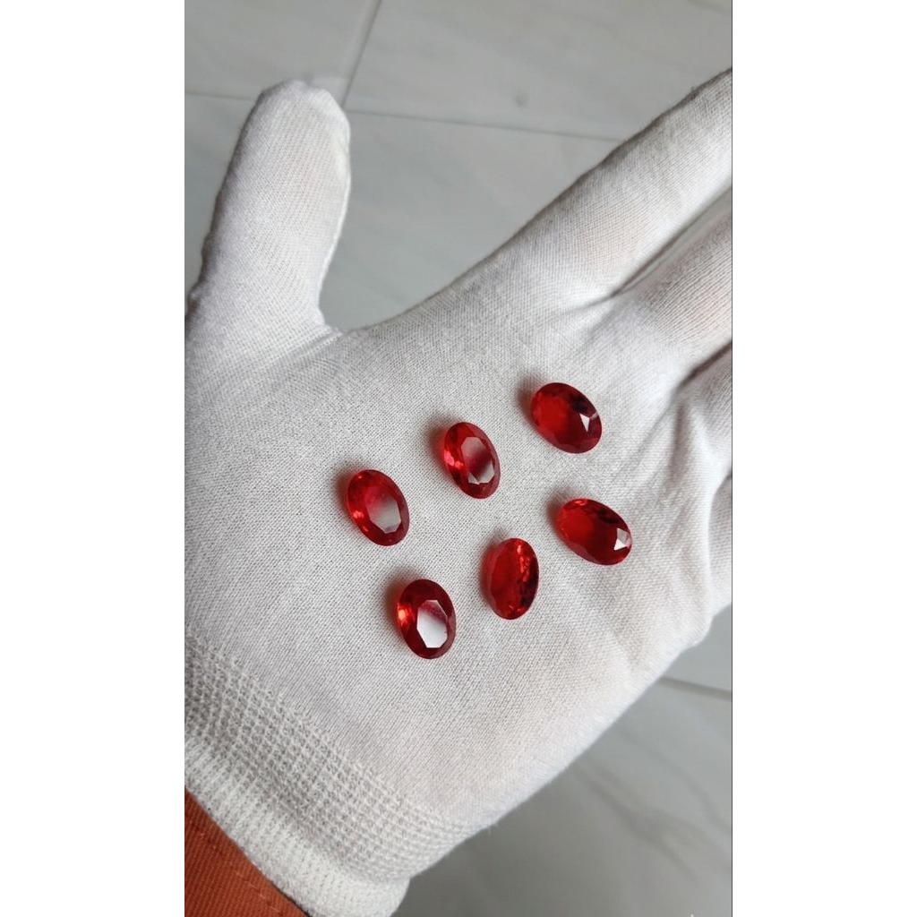 batu akik Merah siem super cuting 14mm