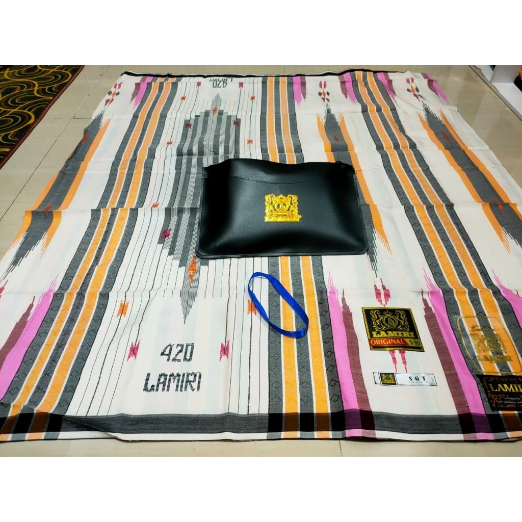 Sarung Lamiri S-90 SGT 420 Original - Motif MGT Putih Corak Warna exklusif terbaru