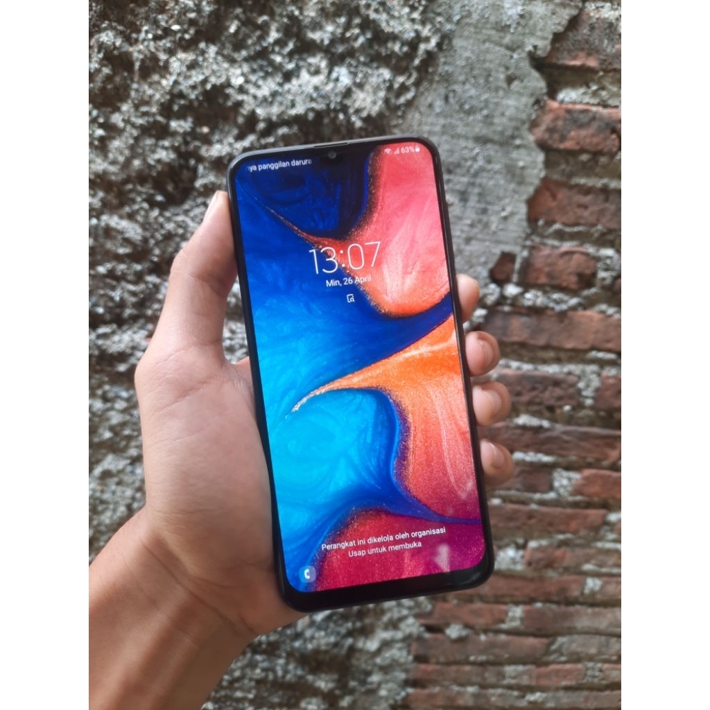 Lcd Amoled Original Samsung A20 1set Frame/Tulangan