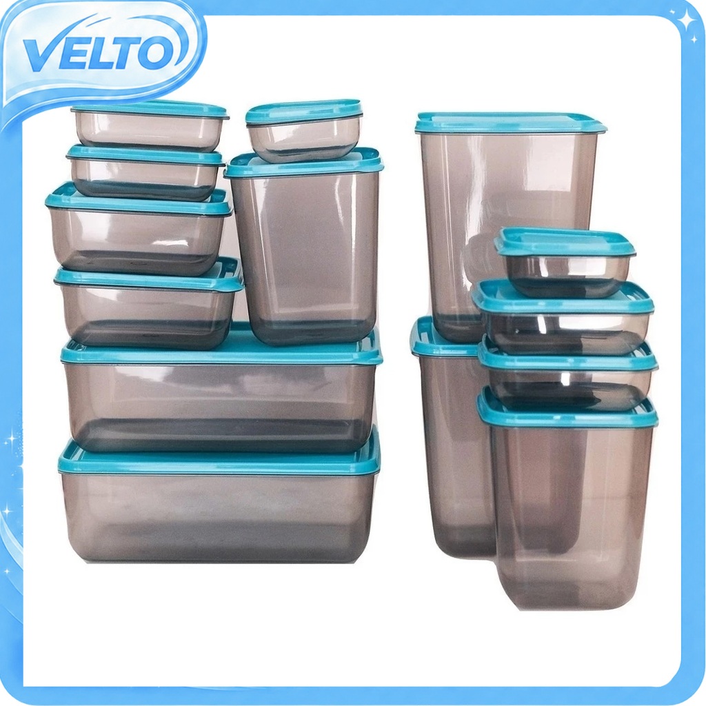 GROSIR Toples Otaru Set 14 Pcs Tempat Penyimpanan Kue Snack Jar Set Food Container Airtight Toples P