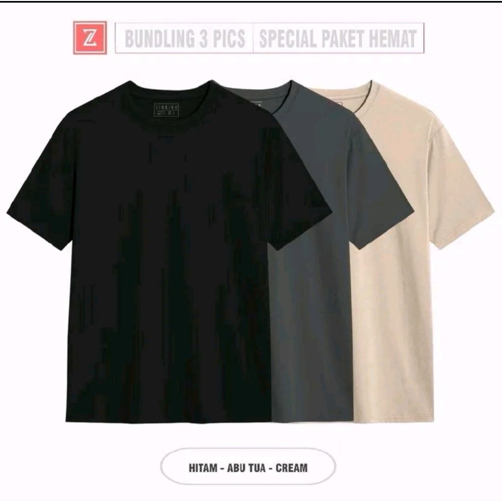 BUY 1 GET 3~KAOS PRIA 3 PCS KEREN/KAOS PRIA 3 PCS 100RB/KAOS PRIA ORIGINAL 100%/KAOS PRIA STYLE KECE