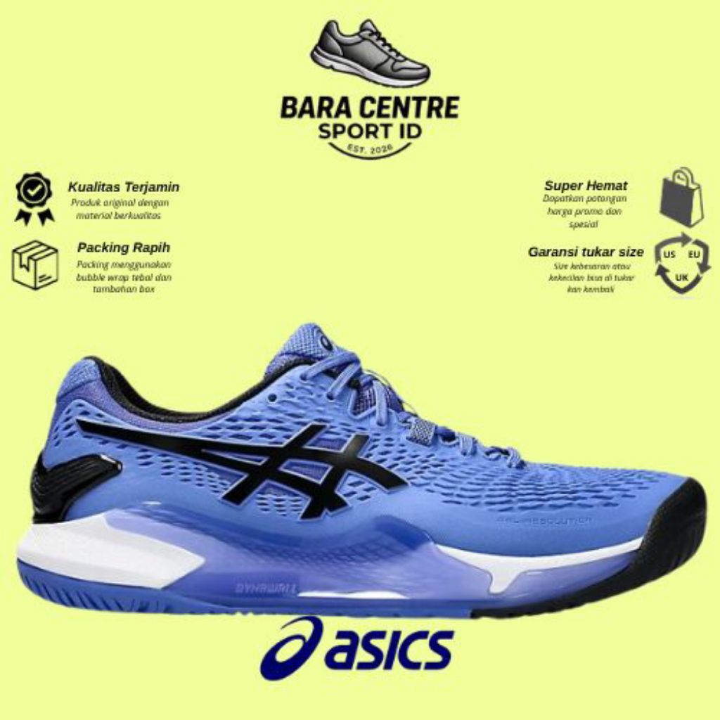 Asics Sepatu Padel Or Tenis Gel-Resolution 9 Wide Shapphire (All Court)