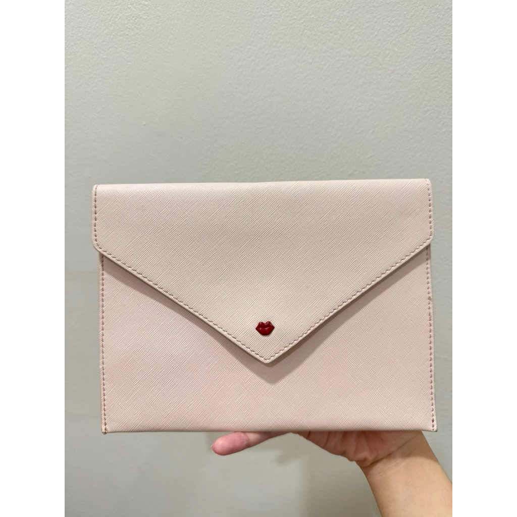 preloved mango baby pink clutch
