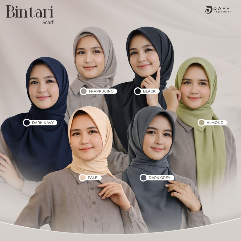 HIJAB SEGIEMPAT BINTARI BY DAFFI