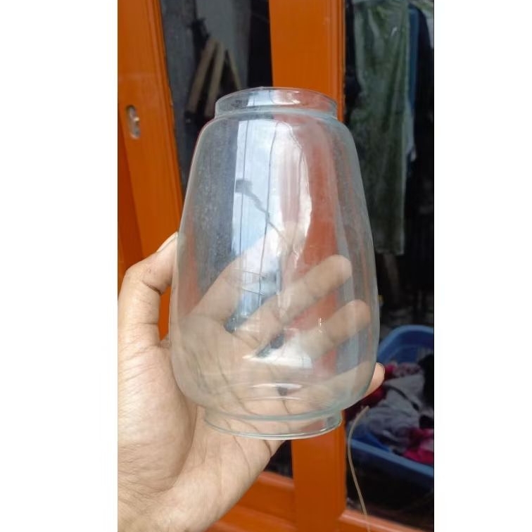 kaca semprong lampu minyak badai teng kapal lentera jadul antik
