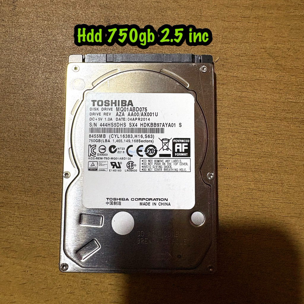 Hdd Hardisk 750gb 2.5 inc