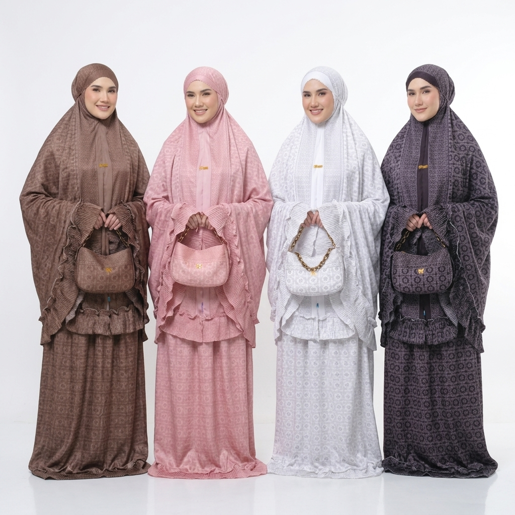 Mukena Dewasa Santorini Silk 2in1 Aleta Series