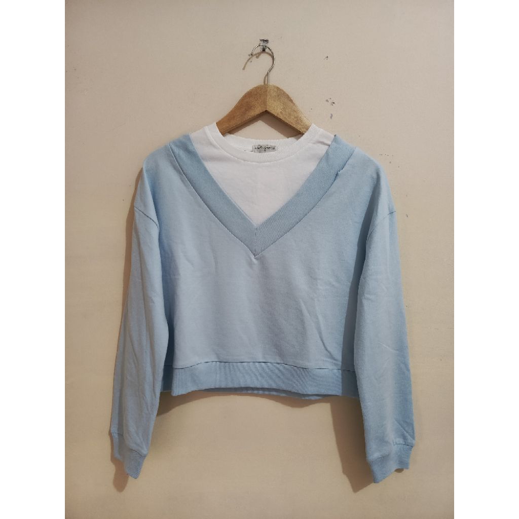 COLORBOX SWEATER WANITA CROP TOP LENGAN PANJANG ORIGINAL