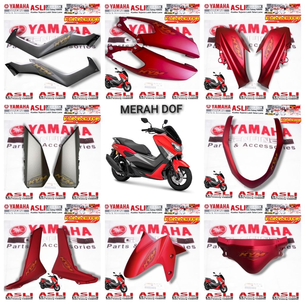 Body-body halus satuan NMAX OLD 150 2015-2019 (2DP) merah doff ORIGINAL YAMAHA
