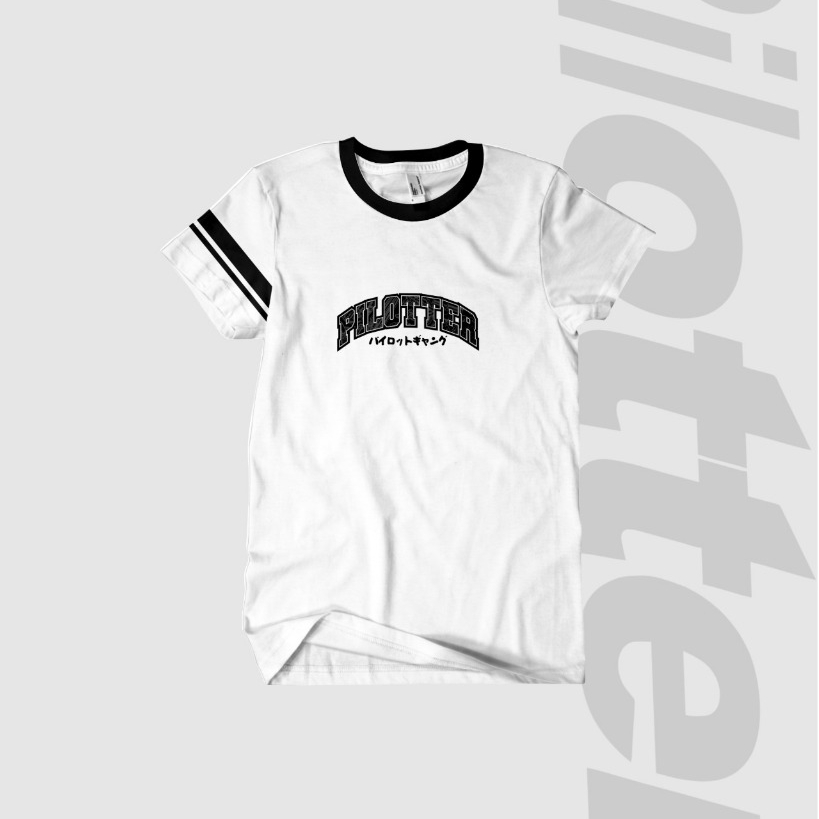 PILOTTER KAOS ESSENTIAL PUTIH ORIGINAL NEW FREE STIKER - PLTR-530