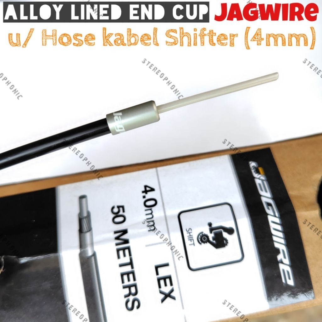ALLOY Lined End Cap 4.0mm Outer Shifter JAGWIRE 4.0mm Lined Noses End Cap Silver Lined End Cap Shift