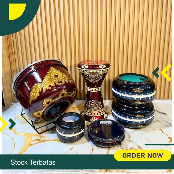 Alat Musik Rebana Hadroh Satu Set Kualitas Super Bas Habib Syeh Darbuka