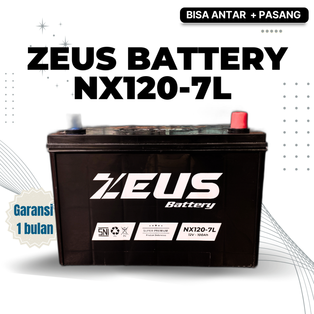 Hot item Aki Mobil Mitshubishi Pajero Sport Dakar ZEUS  BATTERY NX120-7L