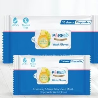 Wash Gloves Pure BB / Tisu Basah Mandi Bayi - Praktis & Higienis