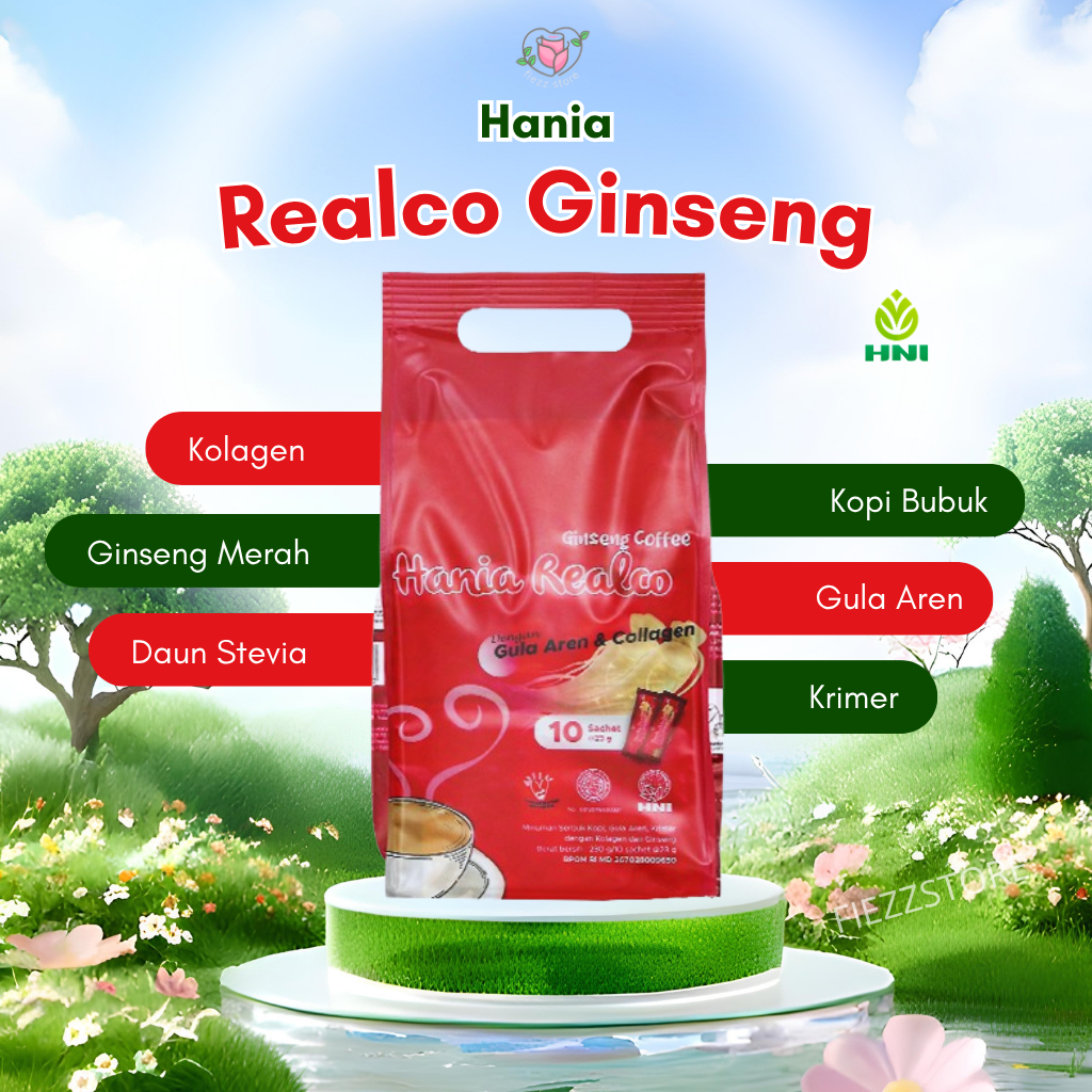 Kopi Kolagen Ginseng Hania Realco  Original HNI HPAI