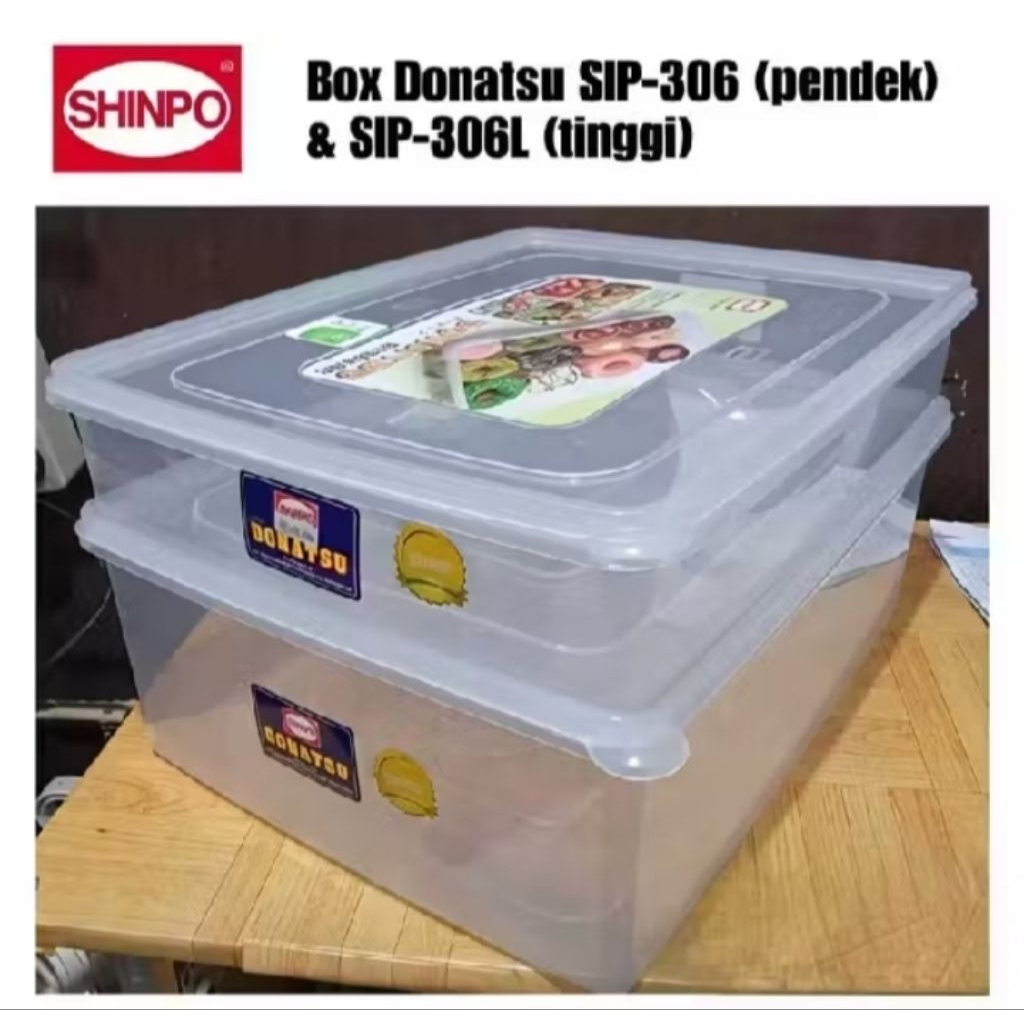 Shinpo Box Donatsu Tempat Penyimpanan Donat Box Kotak Food Storage BPA FREE