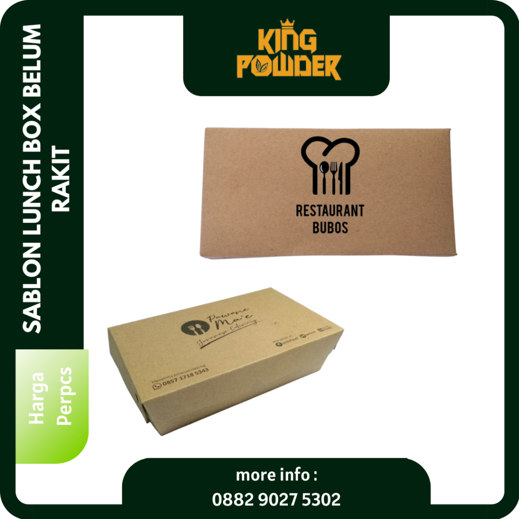 Custom Sablon Lunch Box Belum Rakit | Sablon Paper Box | Custom Lunch box
