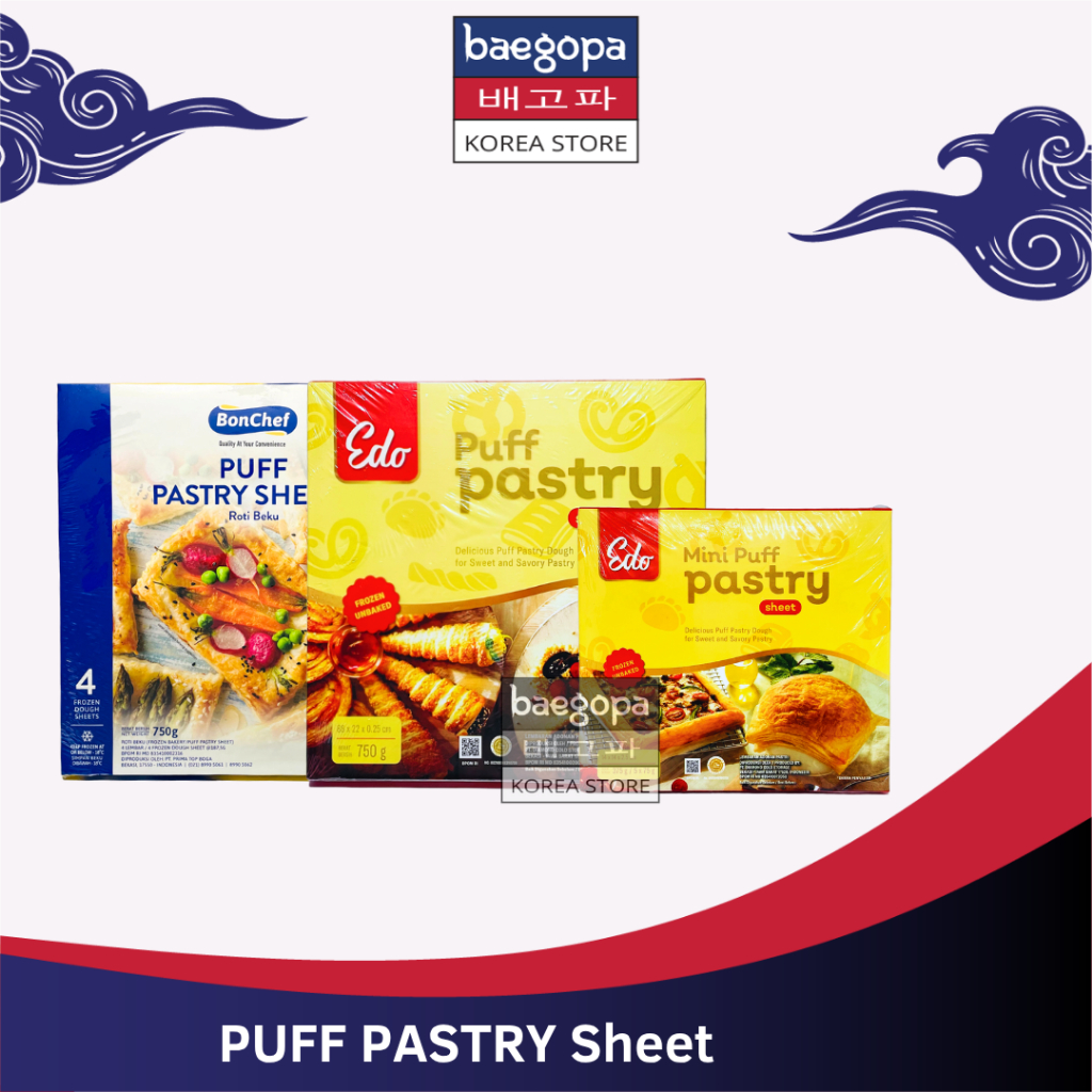 PUFF PASTRY Sheet EDO & BONCHEF 750 g Halal // Kulit Zuppa Soup // BG
