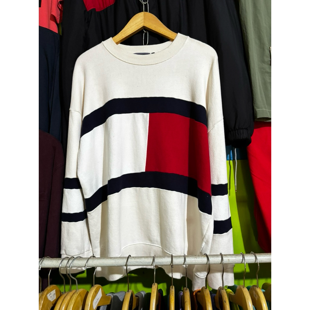 crewneck tomy hilfiger big flag