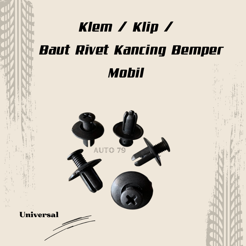 Klem/Klip/Baut Rivet Kancing Bemper Mobil
