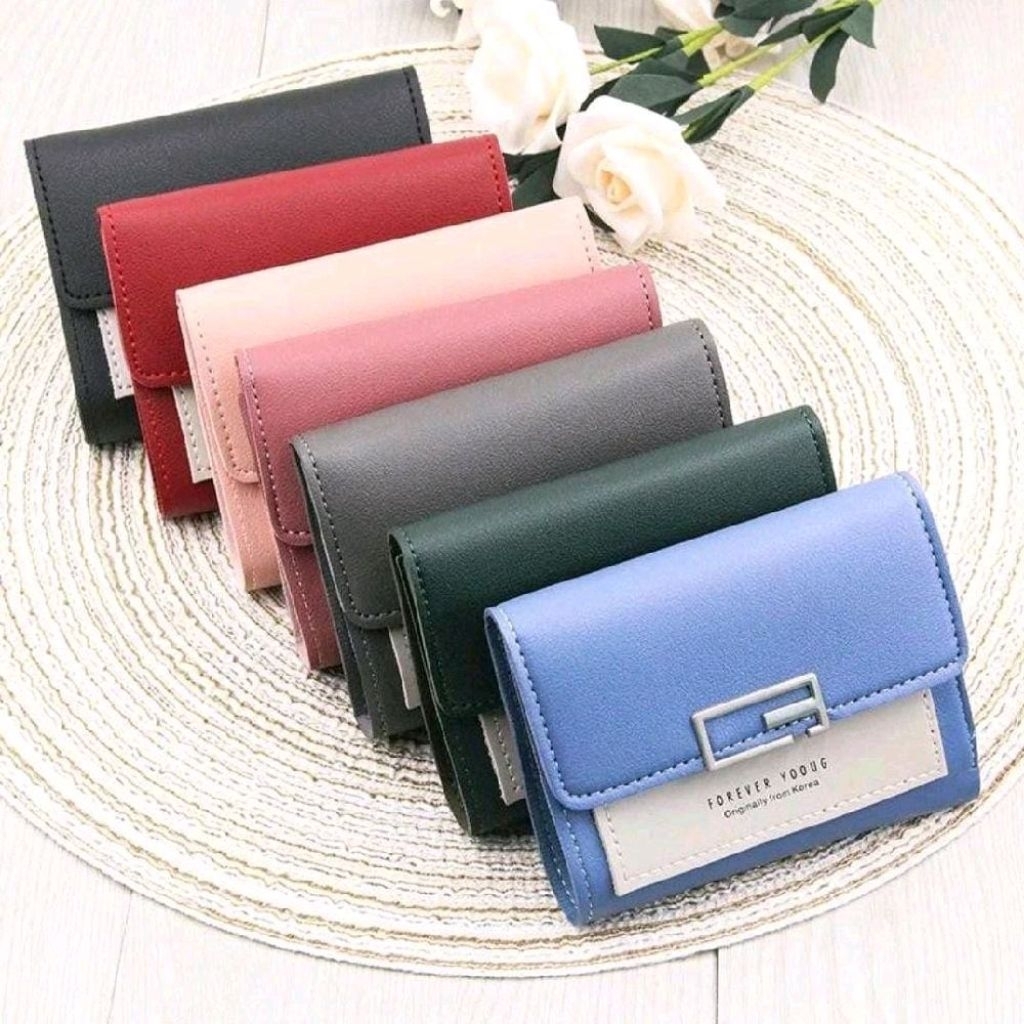 Dompet wanita forever  young kartu lipat kecil import