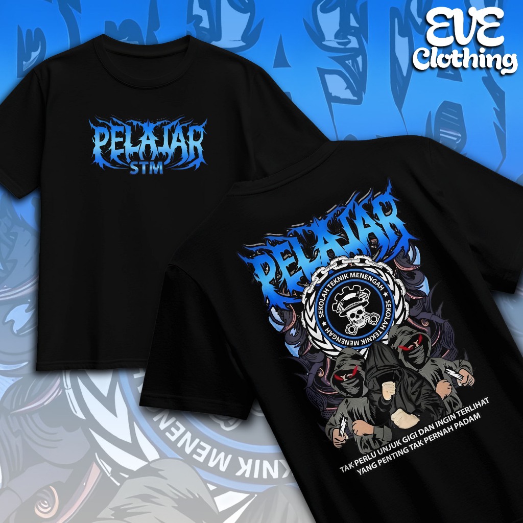 Kaos Pelajar STM Baju Sekolah Teknik Menengah Viral Combed 30s