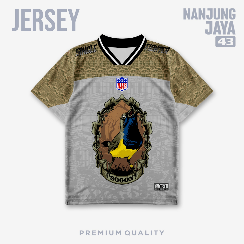 Kaos Jersey Lovebird Sogoner Indonesia- Bahan Jersey Lembut Elegan