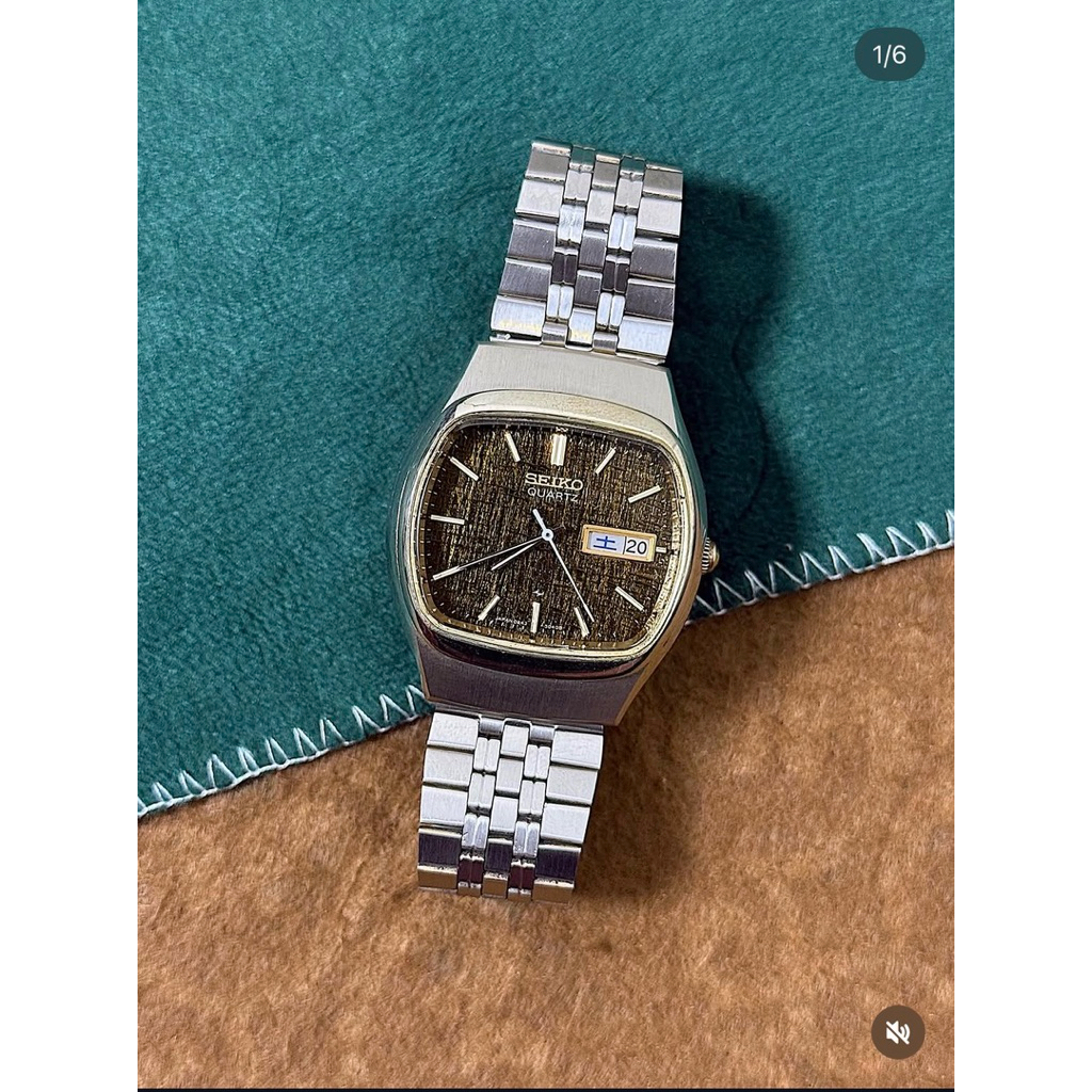 Seiko TV Shape Gold Linen Dial 0843-5040