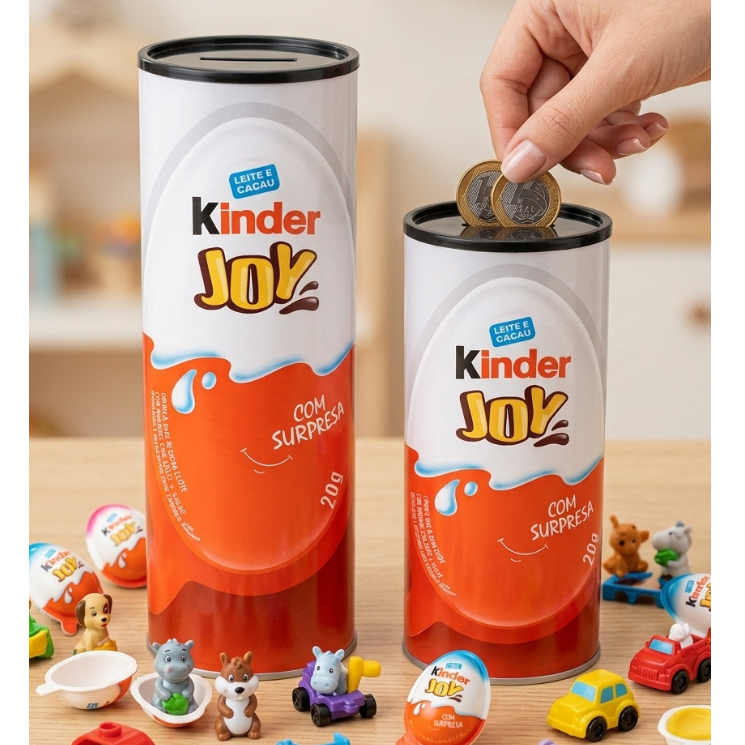 Celengan Anak Lucu Motif Kinder Joy 28Cm Buka Tutup Permanent Tabungan Besar Terlaris Anti Penyok