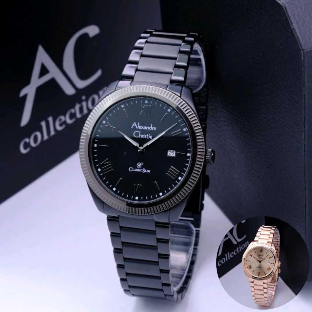 Jam Tangan Pria & Wanita Alexandre Christie AC 8712 Classic Slim Original