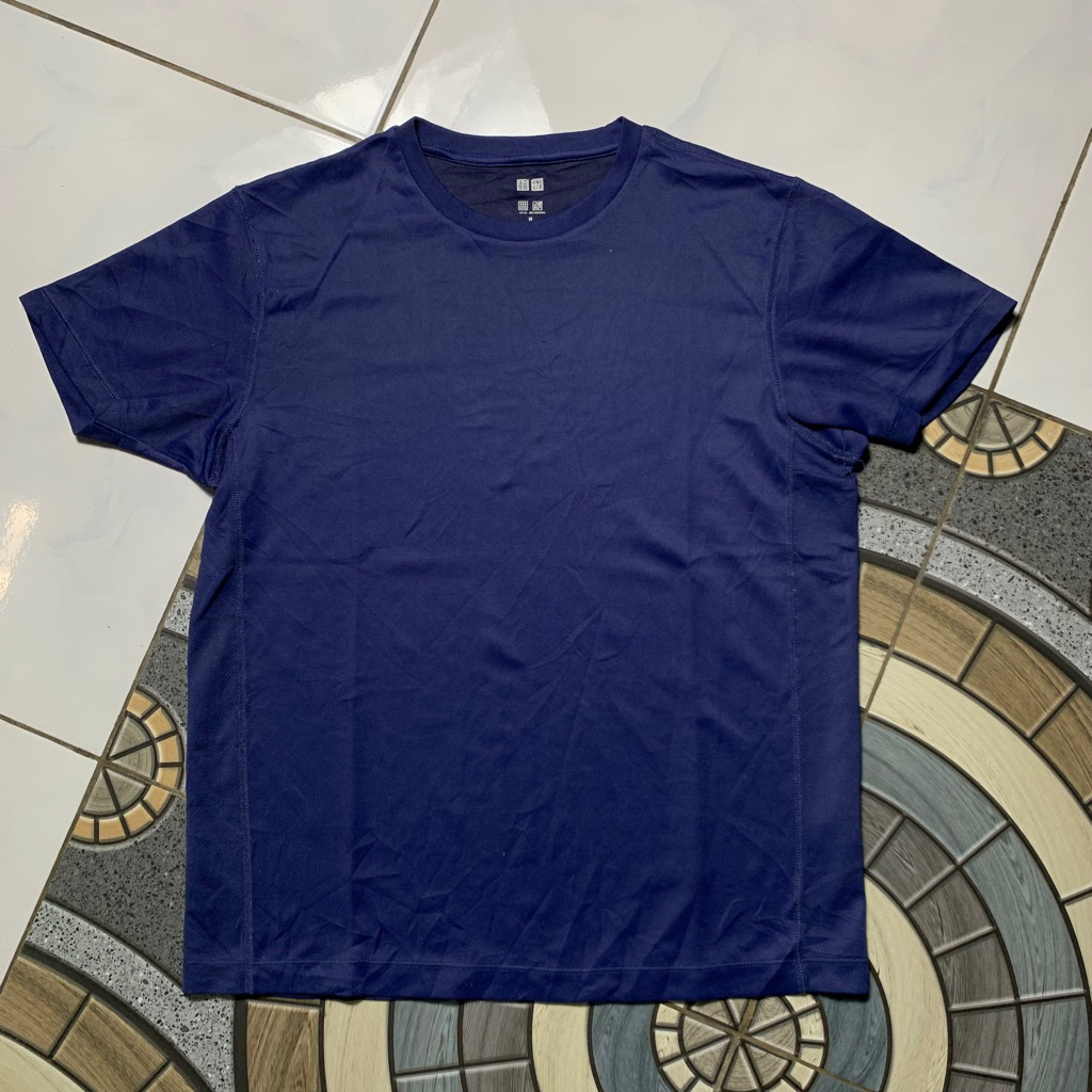 Jersey Running Uniqlo Navy Dry-ex anti-bacterial size M