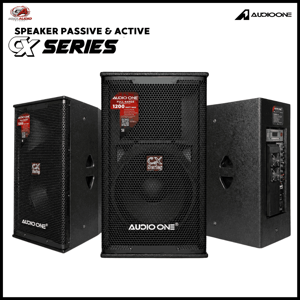 Speaker 10/12/15 Inch Aktif /  Pasif AUDIOONE CX 110 /115  TWS USB Bluetooth Full Bass Sound System