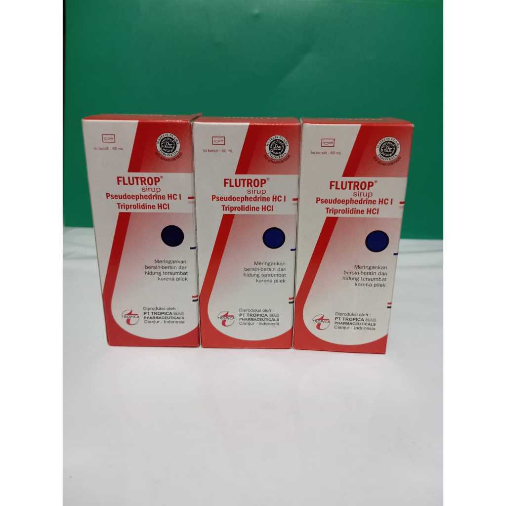 Flutrop sirup 60ml obat untuk meringankan gejala flu pilek dan bersin bersin