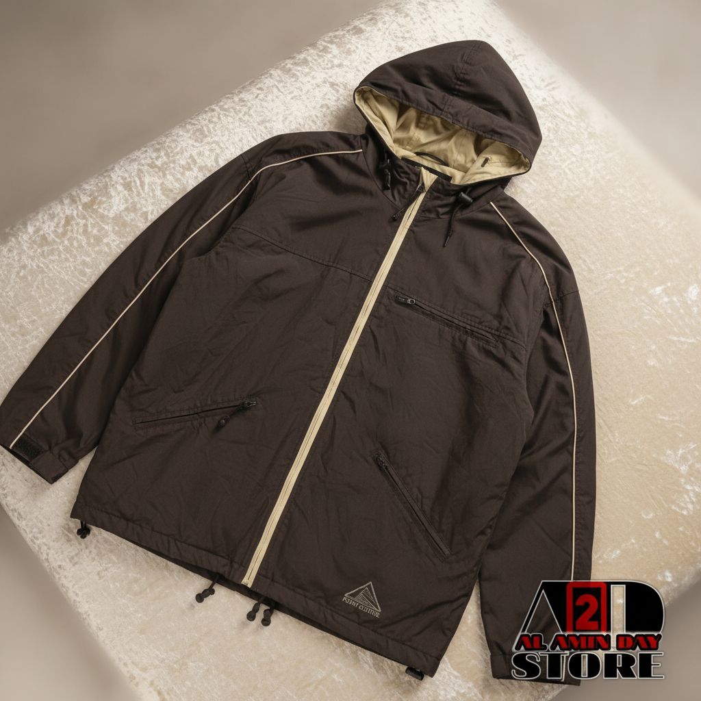 Point Square Jacket Water proof Tahan Air Hitam