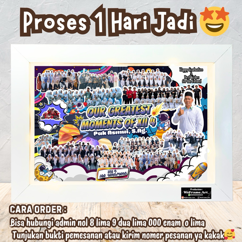 Kado Perpisahan / frame Scrapbook / Frame pop up / frame perpisahan / Hadiah Perpisahan / Kado ulang
