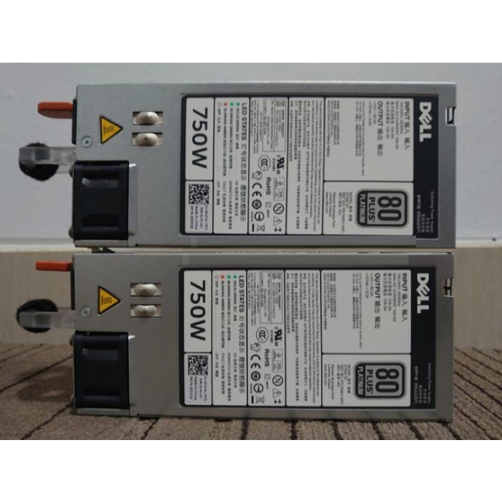 750W Power Supply DELL PowerEdge R620 / R720 / R820 / T320 / T420 / T620 Redundant Power Supply , PS
