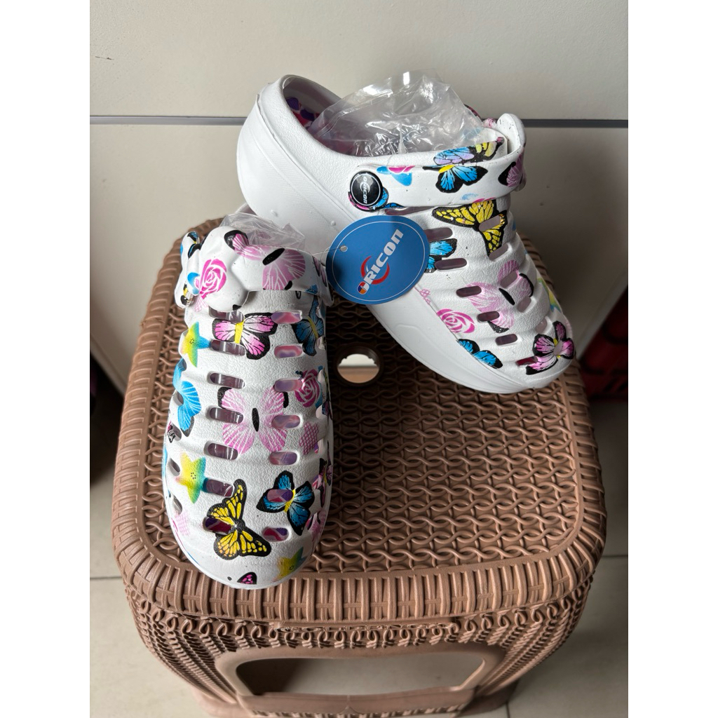 SANDAL ORICON BUTTERFLY WANITA REMAJA DEWASA KARET RINGAN & HAK TINGGI