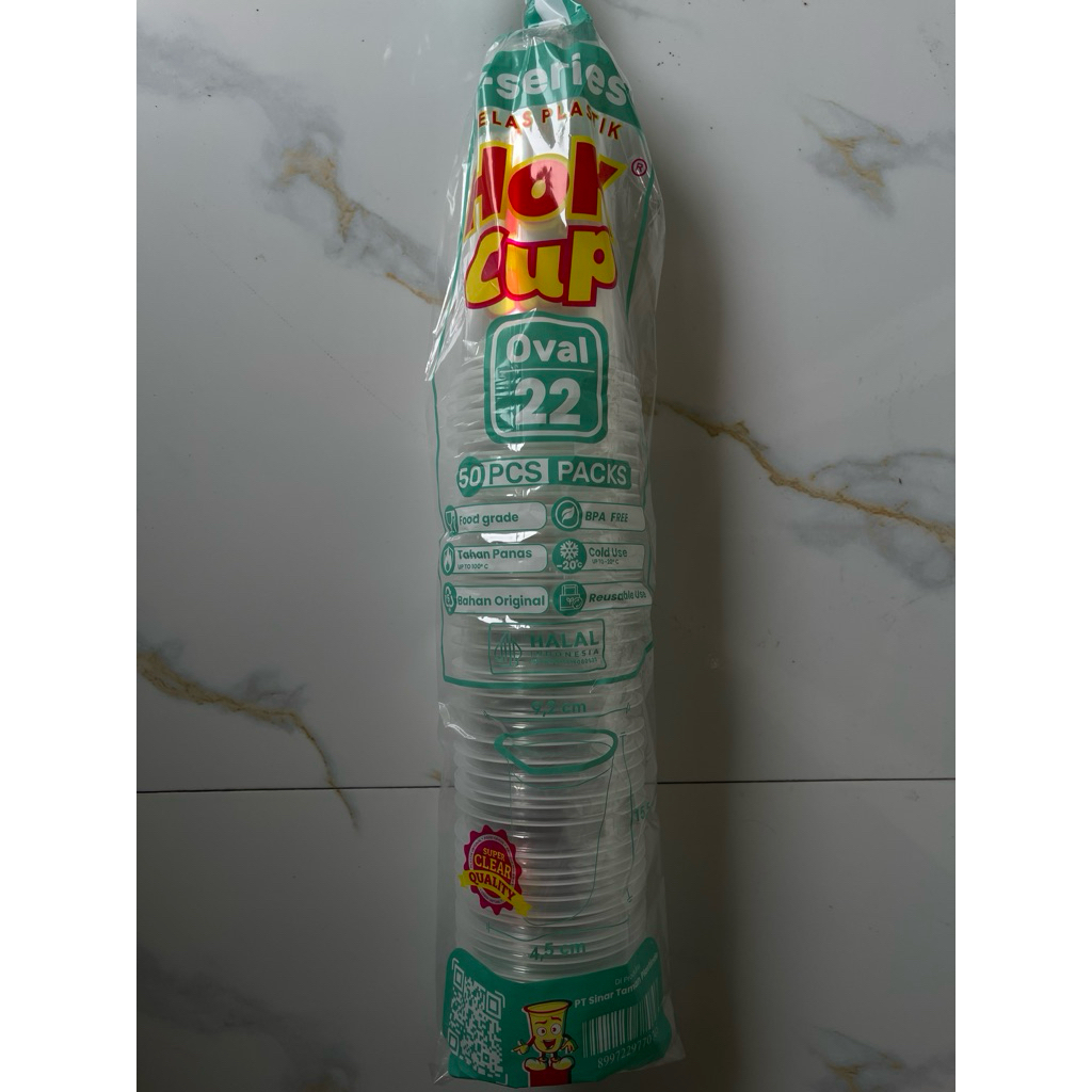 Cup Hok Oval 18oz &  22oz/Cup Hok U series 18oz & 22oz /Cup Gelas Hok Oval 22oz