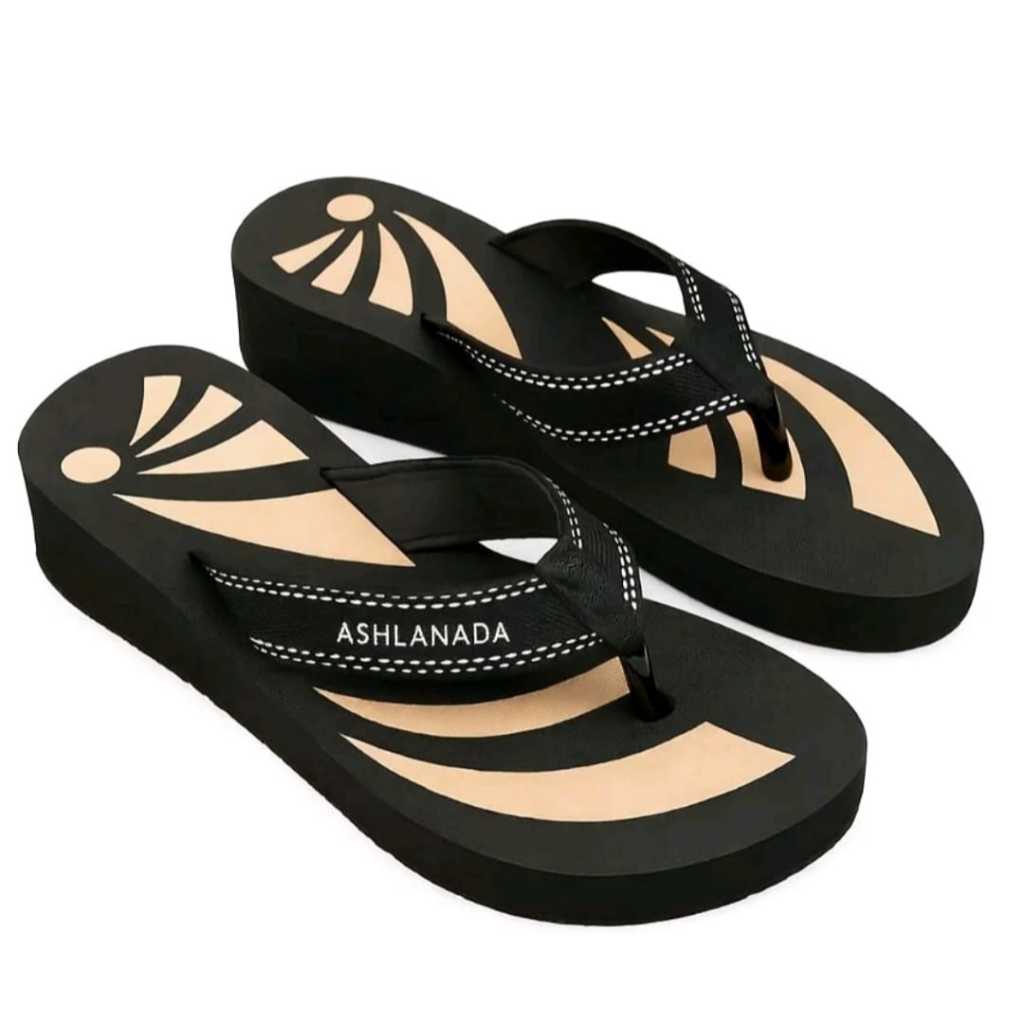 SENDAL WEDGES WANITA SPON EVA MOTIF PUZZEL