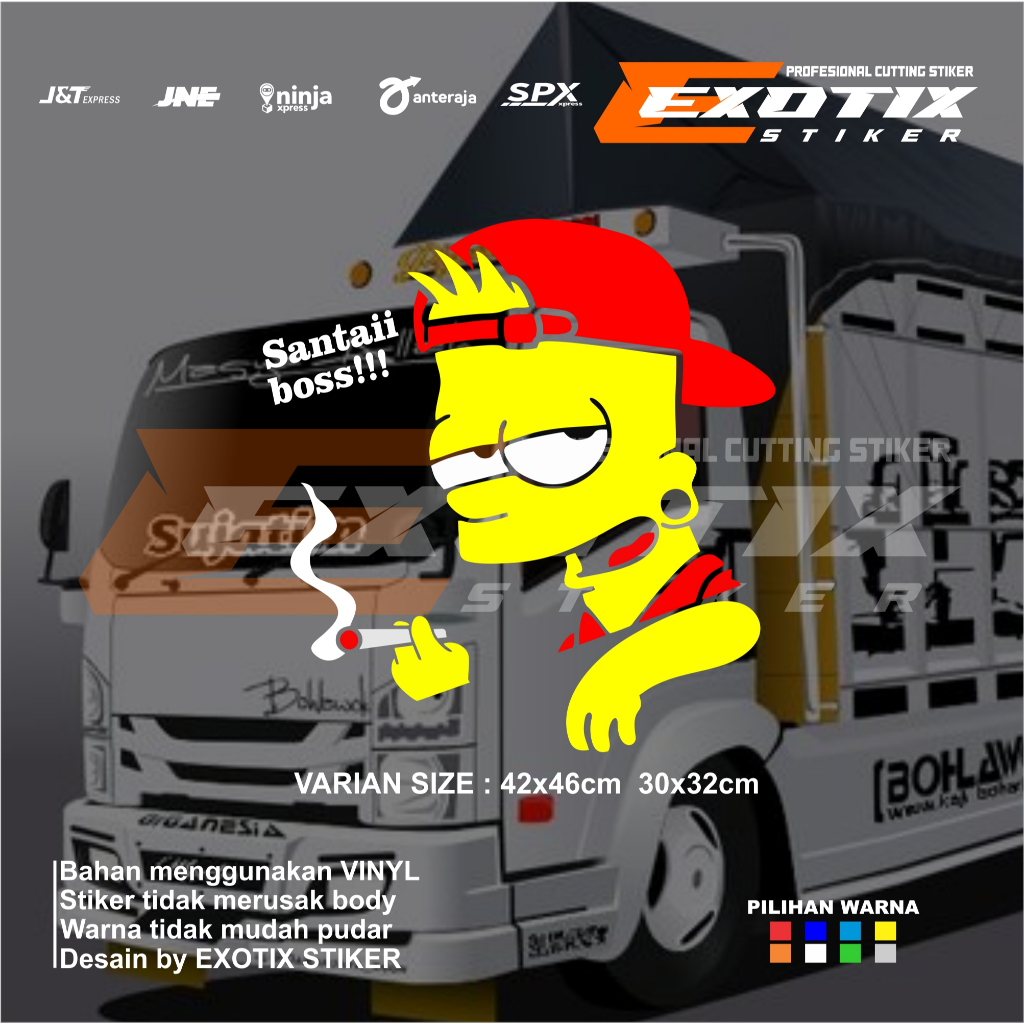 stiker kaca simson lucu stiker variasi kaca mobil truk pickup