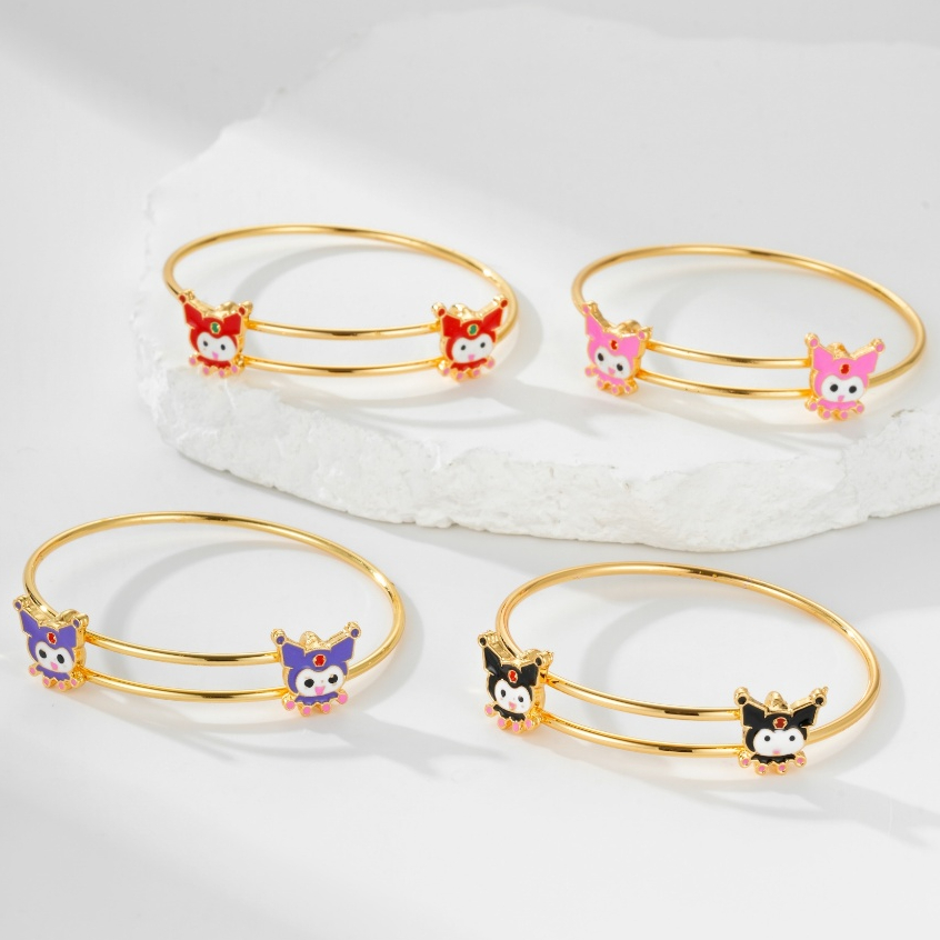 Hyl Jewelry 839B Anak Gelang  Titanium Bangle Segar Bracelet Terbaru Perempuan Emas Bayi Muda Asli L