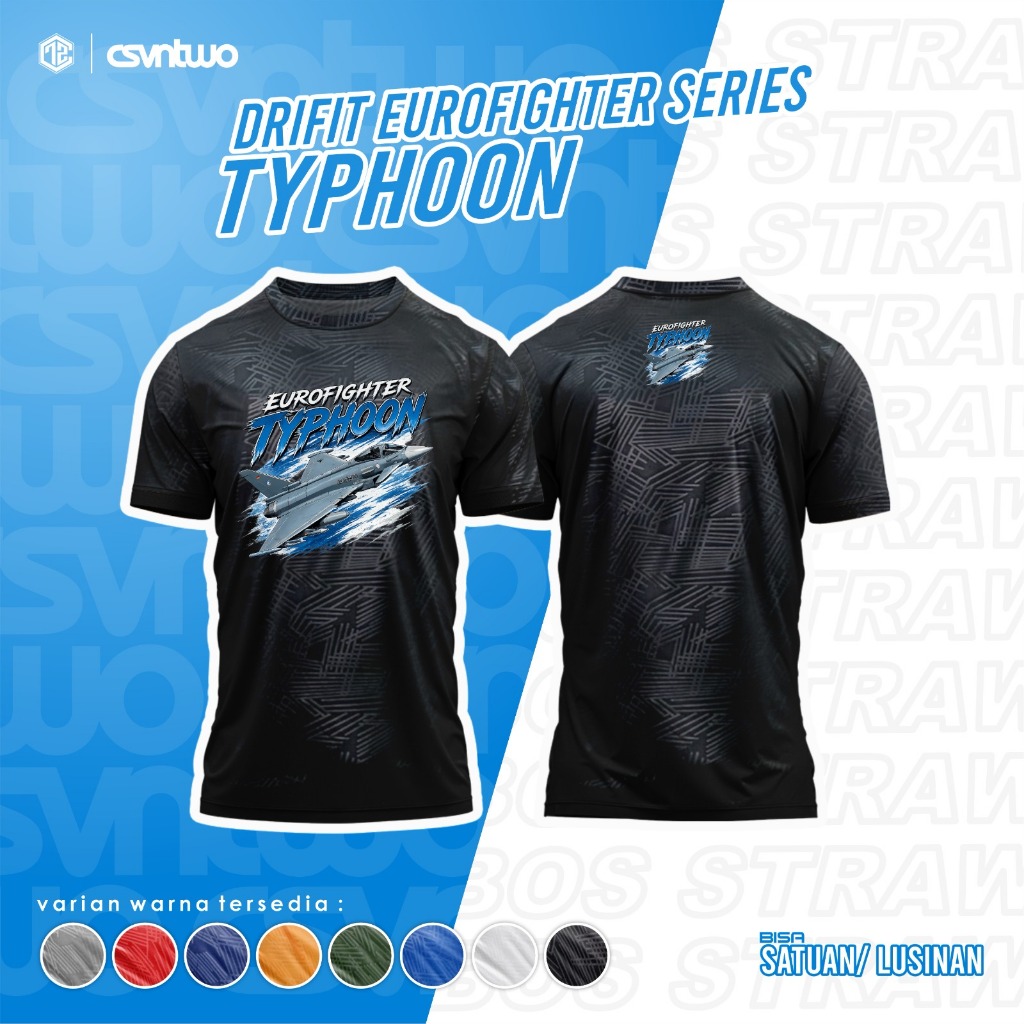 Kaos Dryfit Pesawat Tempur Eurofighter Typhoon